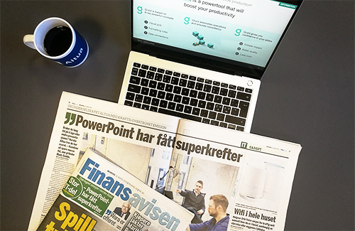Illustration photo of a newspaper and laptop
