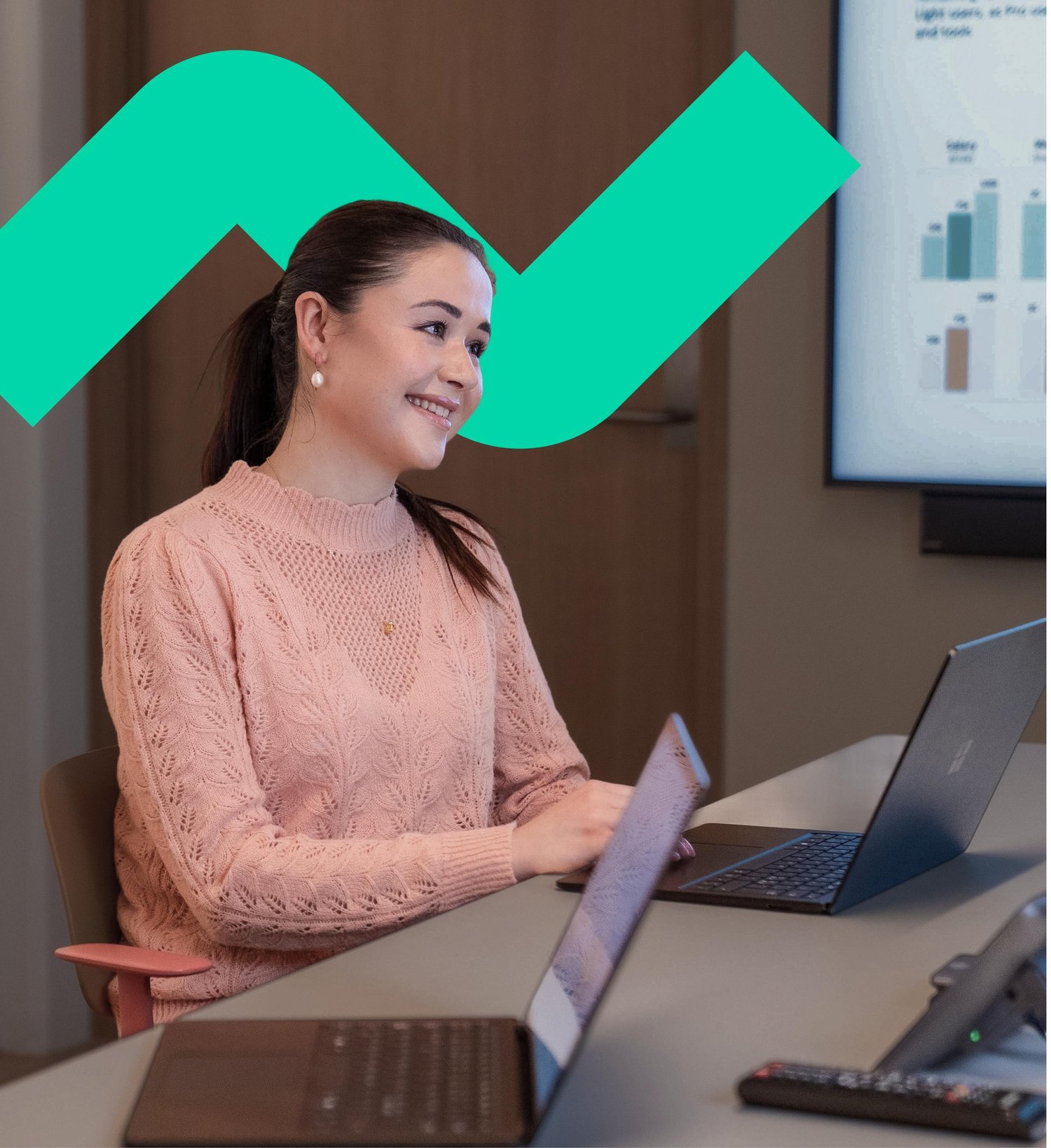 Woman in meeting room