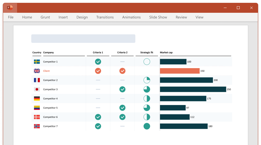 Visual Grid created with Grunt in PowerPoint